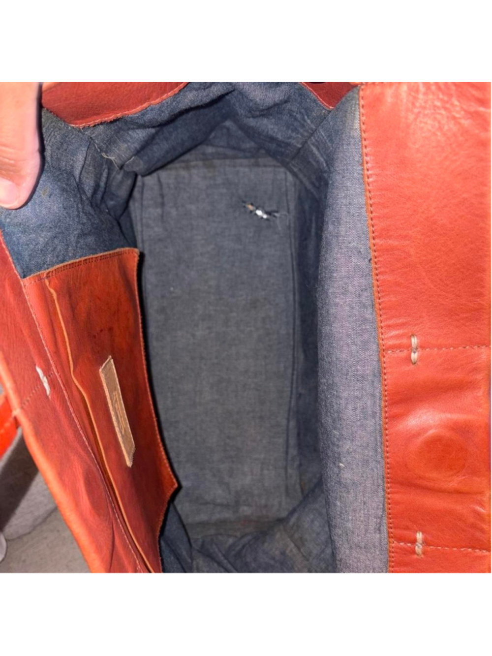 #clareV simple tote in Brown leather - Picture 5 of 8